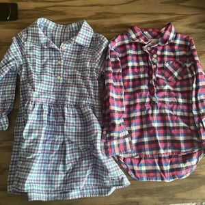 Vineyard vines flannel dress and tunic (size 3)